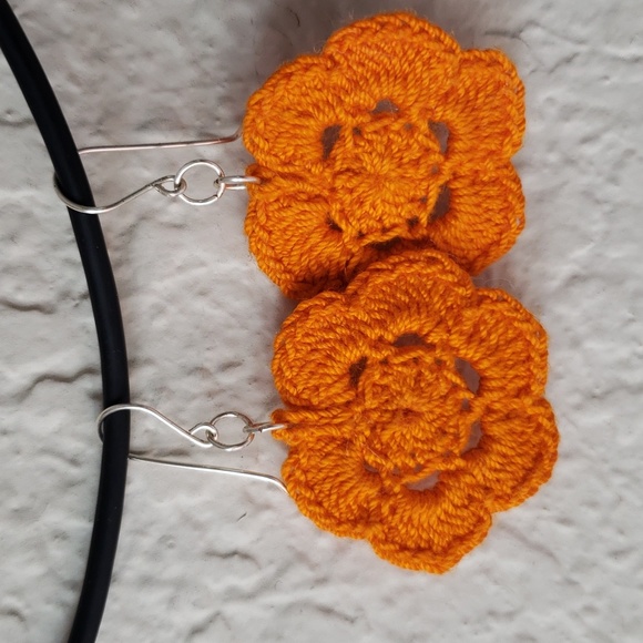 Earrings crochet handmade - Picture 3 of 6